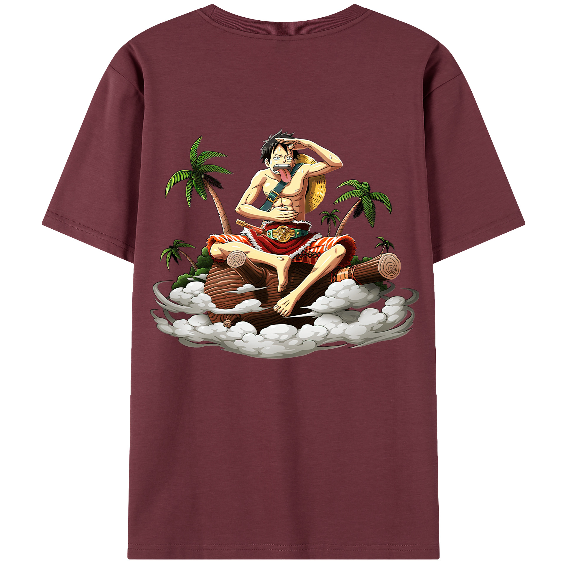 ワンピース モンキー・D・ルフィ ONE PIECE Monkey D. Luffy 綿100％半袖Tシャツ（背面プリント）